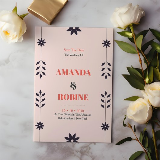 Minimalistische chique esthetische elegant save the date