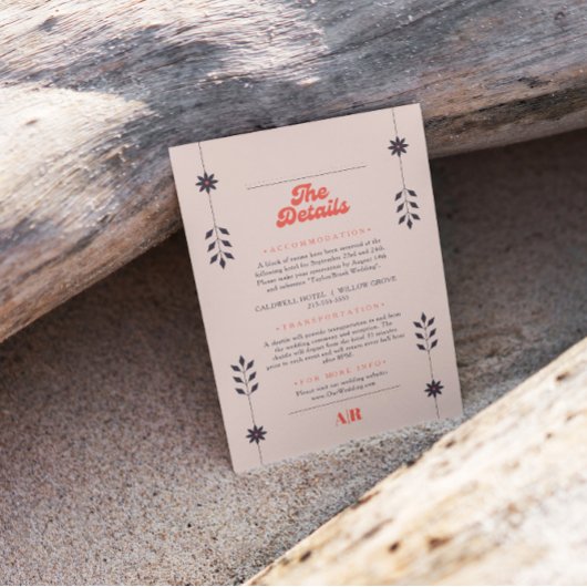 Minimalistische chique esthetische elegante bruilo informatiekaartje