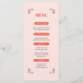 Minimalistische chique esthetische elegante bruilo menu (Voorkant)