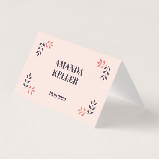 Minimalistische chique esthetische elegante tafeln kaart (Voorkant)