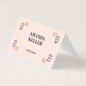 Minimalistische chique esthetische elegante tafeln kaart (Achterkant)