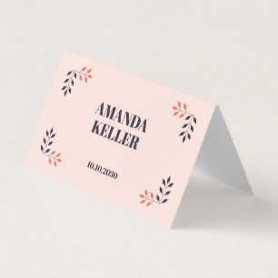 Minimalistische chique esthetische elegante tafeln kaart