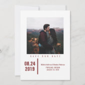 Minimalistische chique foto Bewaar de datum | Bour Save The Date (Voorkant)