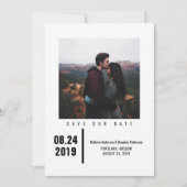 Minimalistische chique foto Bewaar de datum | Zwar Save The Date (Voorkant)