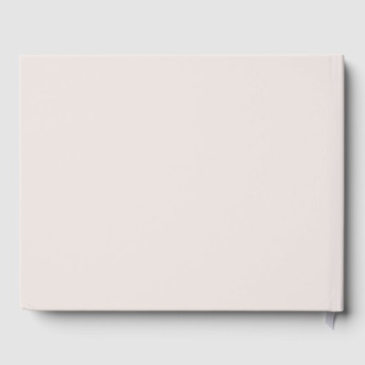 Minimalistische chique goud wit blush elegante bru gastenboek (Achterkant)