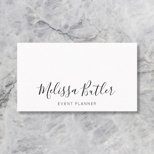 Minimalistische chique handgeschreven kalligrafie  visitekaartje