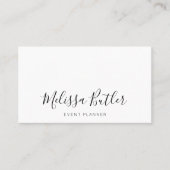 Minimalistische chique handgeschreven kalligrafie  visitekaartje (Voorkant)