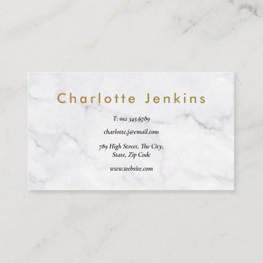 Minimalistische chique marmer professional visitekaartje