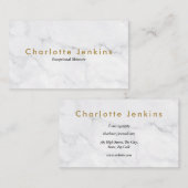 Minimalistische chique marmer professional visitekaartje (Voorkant / Achterkant)