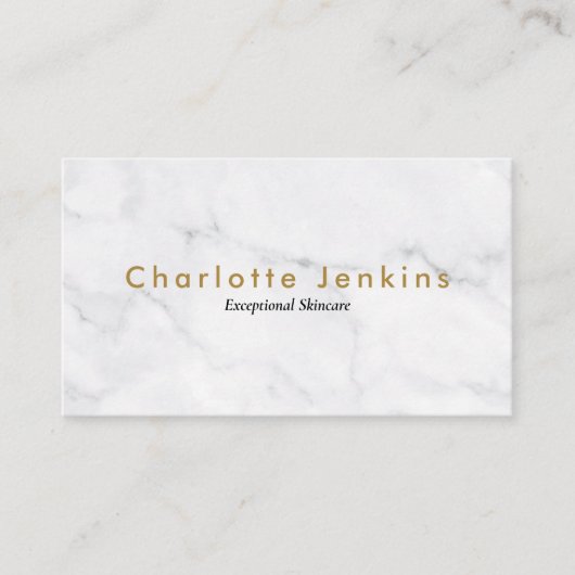 Minimalistische chique marmer professional visitekaartje (Voorkant)
