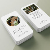 Minimalistische chique MINI SIZE foto bruiloft bed Notitiekaartje