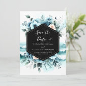 Minimalistische chique nautische bruiloft save the date (Staand voorkant)