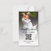 Minimalistische chique QR-code Bruiloft Menu Fotok (Achterkant)