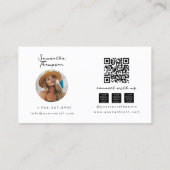 Minimalistische chique QR-code foto sociale media  Visitekaartje (Achterkant)