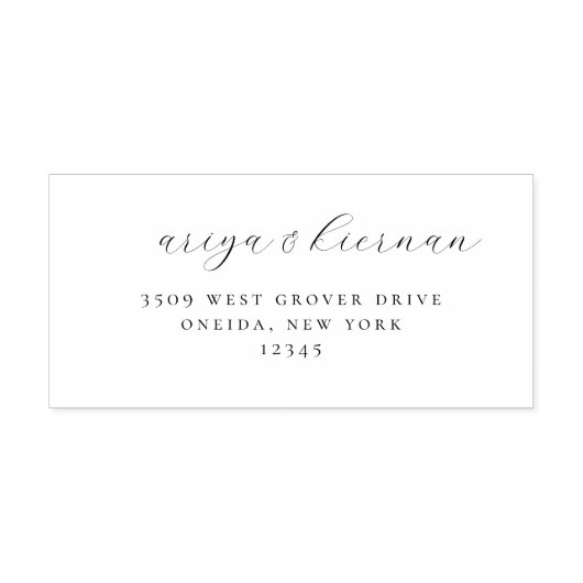 Minimalistische chique retouradres Rubberstempel (Afrduk)