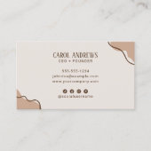 Minimalistische chique trendy Abstracte sociale me Visitekaartje (Voorkant)