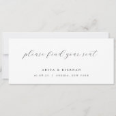 Minimalistische chique trouwtafel zit Kaart header (Voorkant)