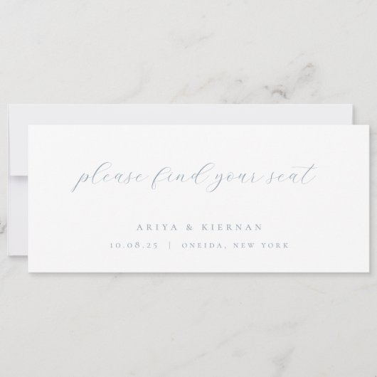 Minimalistische chique trouwtafel zit Kaart header (Voorkant)