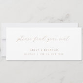 Minimalistische chique trouwtafel zit Kaart header (Voorkant)