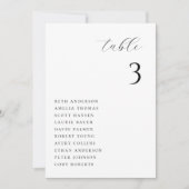 Minimalistische chique trouwtafel zittende Kaart (Voorkant)