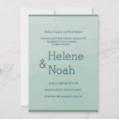 Minimalistische chique turquoise blauw waterverf b kaart (Voorkant)