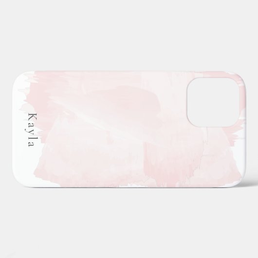 Minimalistische chique Waterverf roze penseelstrek Case-Mate iPhone Case (Achterkant (horizontaal))