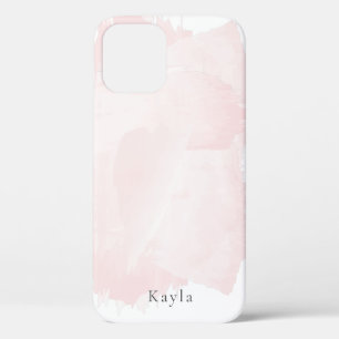 Minimalistische chique Waterverf roze penseelstrek Case-Mate iPhone Case