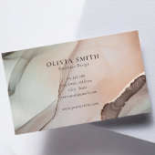 Minimalistische chique Waterverf Visitekaartje