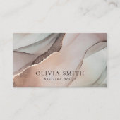 Minimalistische chique Waterverf Visitekaartje (Voorkant)