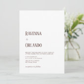 Minimalistische Chocolade Witte Eenvoudige Moderne Kaart (Staand voorkant)