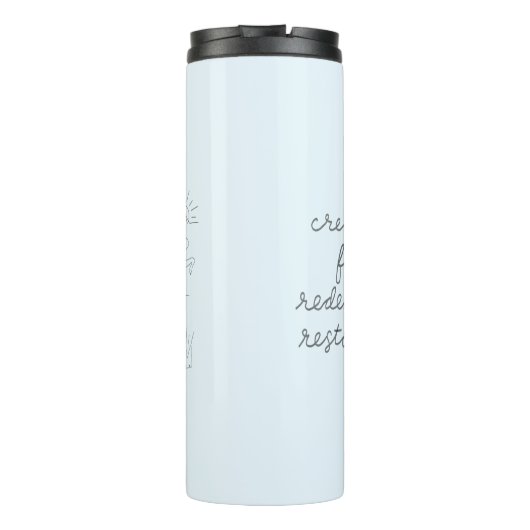 Minimalistische Christelijke Bijbelcitaten Thermosbeker (Achterkant)