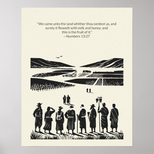 Minimalistische Christelijke muurkunst – Bijbelver Poster (Voorkant)