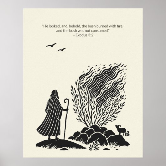 Minimalistische Christelijke muurkunst – Bijbelver Poster (Voorkant)