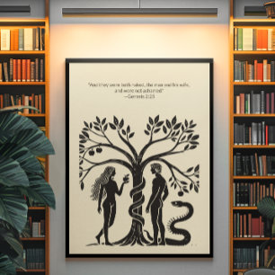 Minimalistische Christelijke muurkunst – Bijbelver Poster