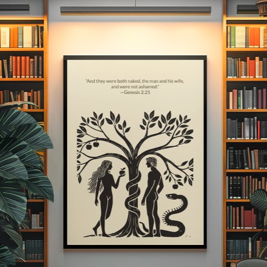 Minimalistische Christelijke muurkunst – Bijbelver Poster