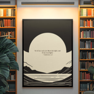 Minimalistische Christelijke muurkunst – Bijbelver Poster