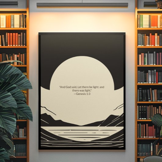 Minimalistische Christelijke muurkunst – Bijbelver Poster