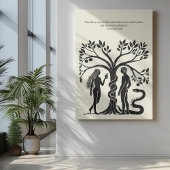 Minimalistische Christelijke muurkunst – Bijbelver Poster