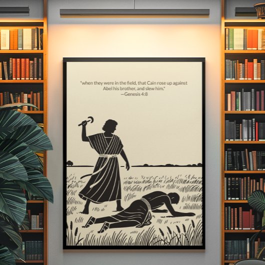 Minimalistische Christelijke muurkunst – Bijbelver Poster