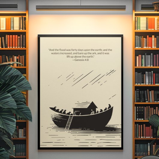 Minimalistische Christelijke muurkunst – Bijbelver Poster