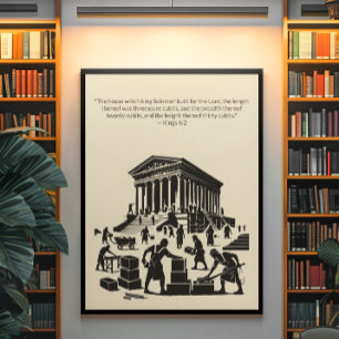 Minimalistische Christelijke muurkunst – Bijbelver Poster