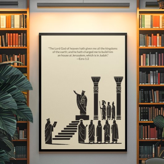 Minimalistische Christelijke muurkunst – Bijbelver Poster