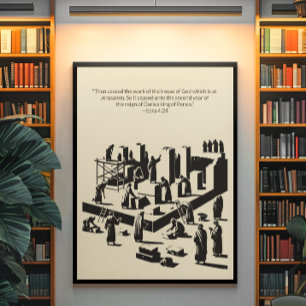 Minimalistische Christelijke muurkunst – Bijbelver Poster