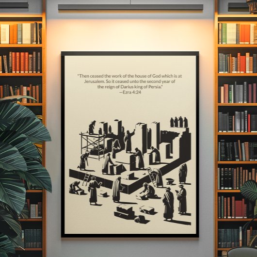 Minimalistische Christelijke muurkunst – Bijbelver Poster