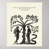 Minimalistische Christelijke muurkunst – Bijbelver Poster (Voorkant)