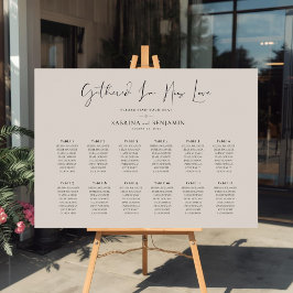 Minimalistische Christelijke Trouwstoelindeling Poster