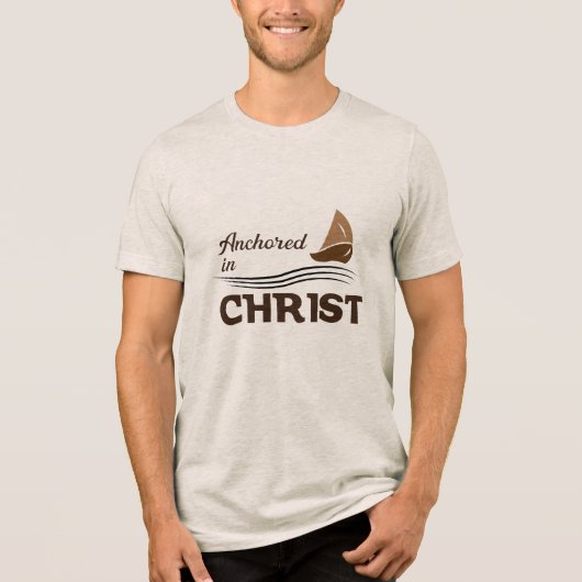 Minimalistische christen Tri-Blend shirt (Voorkant)