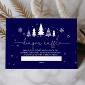 Minimalistische Christmas Baby shower Luier Raffle Informatiekaartje