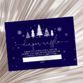 Minimalistische Christmas Baby shower Luier Raffle Informatiekaartje