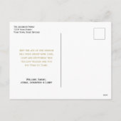 Minimalistische Christmas Joy Gold & White Typogra Feestdagenkaart (Achterkant)